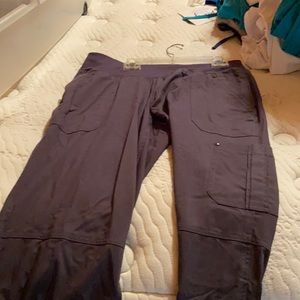 Grey Purple Label Healing Hands Yoga pants